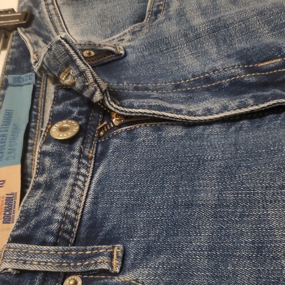 Rock & Roll Denim Revolver Slim Straight 32 X 38 Vintage '46 - Picture 7 of 11